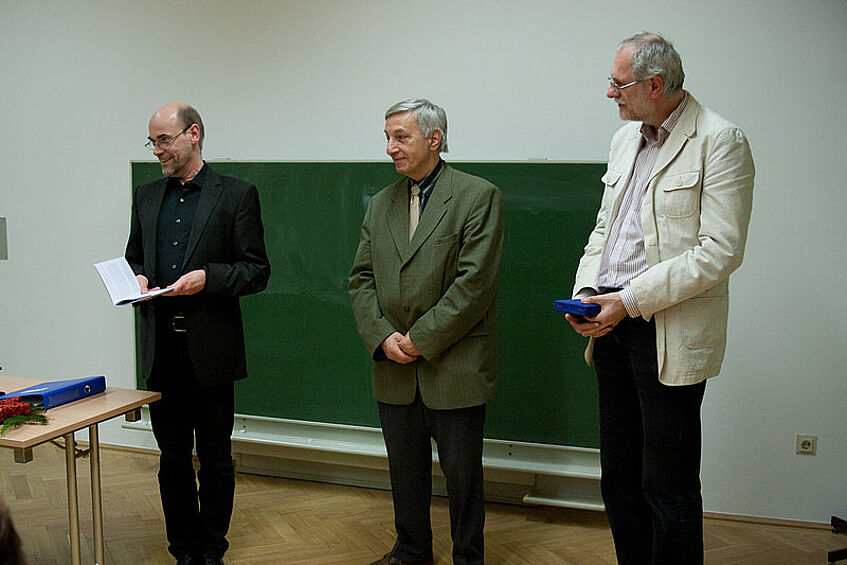 Reinhard Wolters, Wolfgang Szaivert und Hubert Emmerig